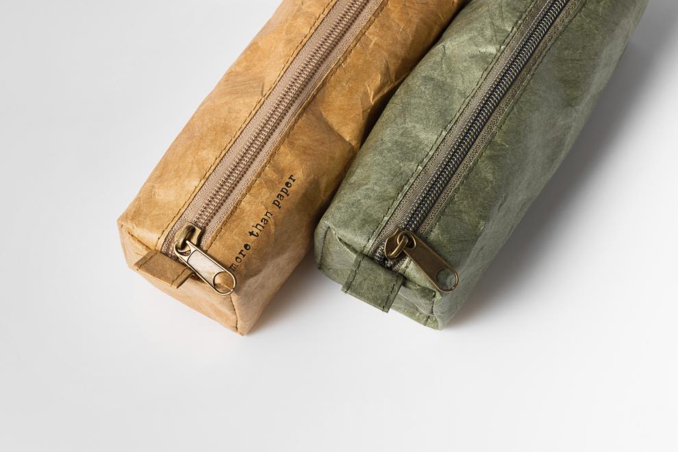 麒柠笔袋简单大方morethanpaper杜邦纸笔袋方圆结构大容量文具收纳袋