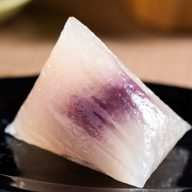 肇庆特产水晶西米粽4只装芝麻紫薯香芋红豆沙水晶粽子早餐甜粽子红豆