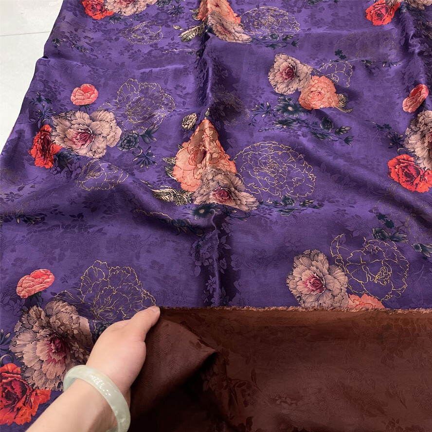 香云纱布料 零头布正宗顺德产古风丝绸桑重磅莨绸布料 乳白色 25绢纺