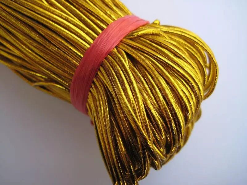 金线弹力绳银线弹力绳diy金葱线金银丝线金银吊牌线松紧线绳06mm无