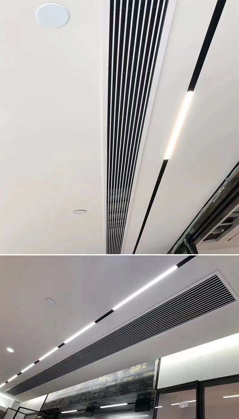 格栅内嵌式无边框隐形加长线型条形回风口 abs塑钢无边框定制【图片