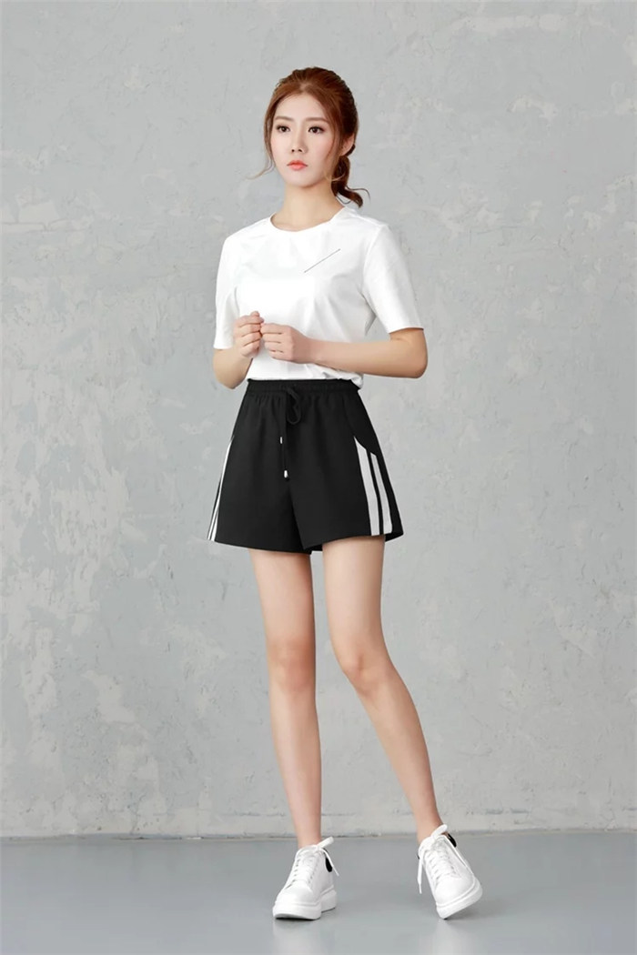 中学生中考体育短裤女生体考运动裤女外穿夏季阔腿休闲宽松跑步韩版a