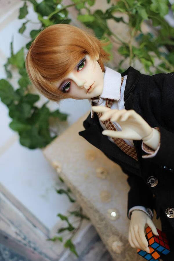 bjd男娃古风sd娃娃男娃假发高温丝头发短发二分叔古风三四六分可定做