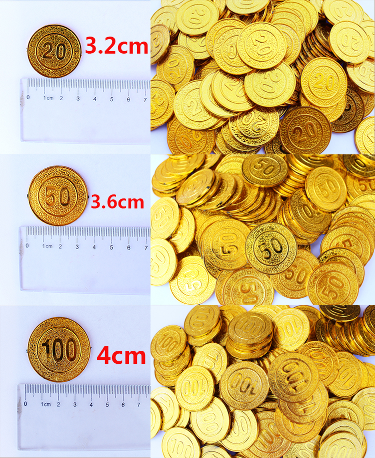 道匠行礼物金币玩具儿童金属纪念钱货币硬币过家家宝藏游戏道具面值
