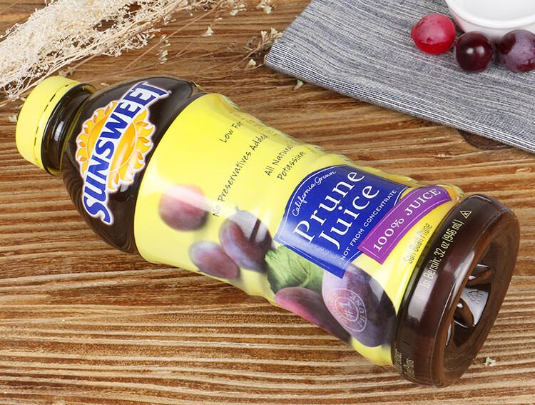 sunsweet日光牌西梅汁946ml瓶纯西梅汁整箱果汁孕妇饮品饮料6瓶日光牌