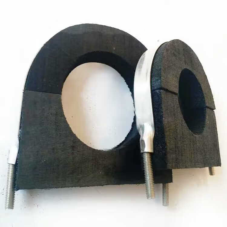 中央空调木托管道木托支架保温防腐木托管托木哈夫垫木铁卡抱箍d37740