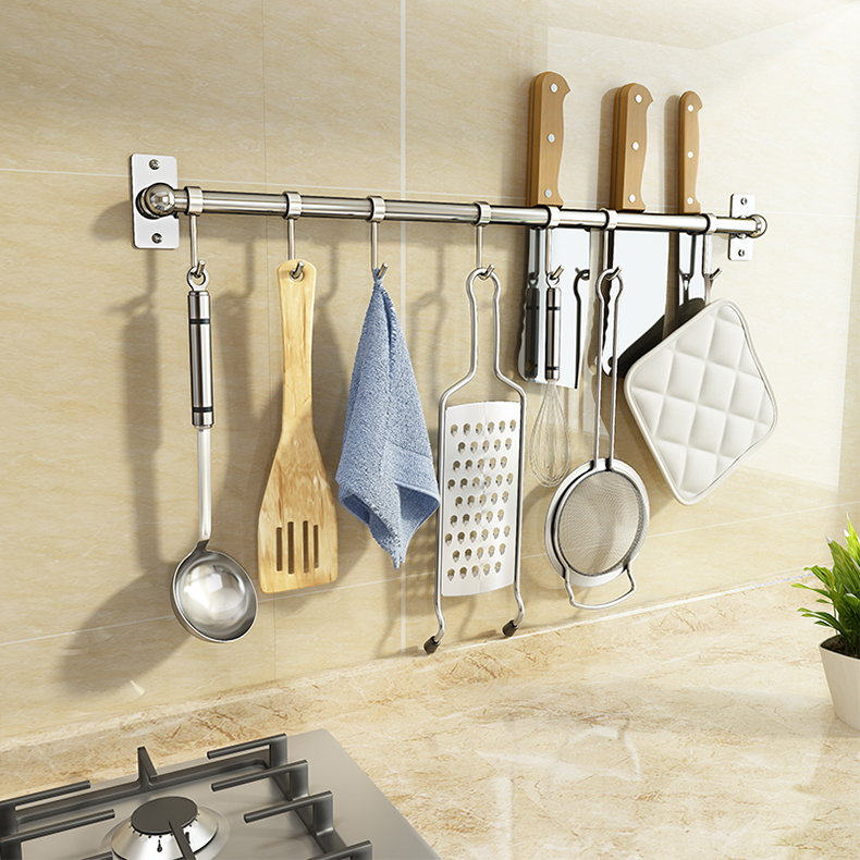 小米mi生态米家通用304不锈钢厨房墙壁挂件挂钩衣架厨房挂杆门后挂钩