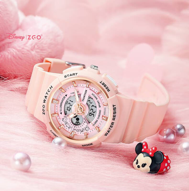 迪士尼disney迪士尼联名运动电子表女ins风可爱学生防水独角兽手表
