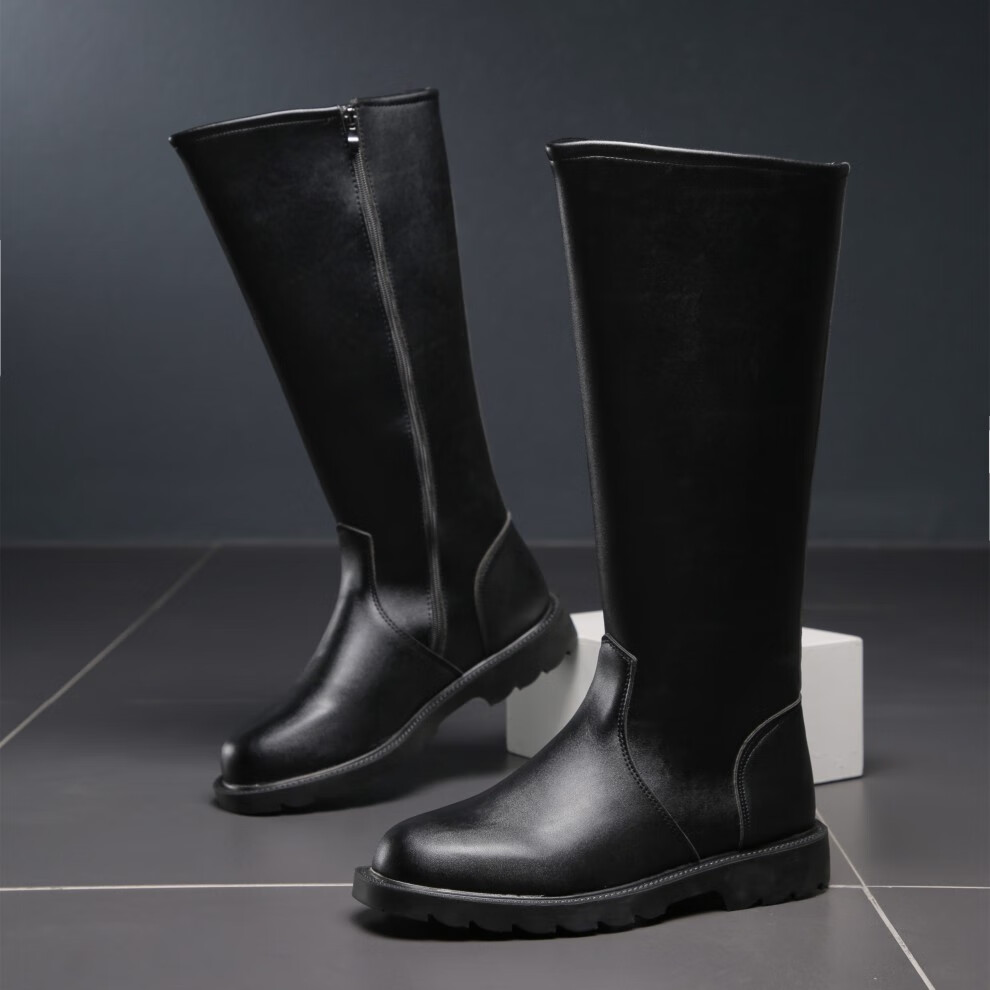 男女阅兵靴队长筒靴升旗手班护卫队马靴高筒骑士马术演出品质定制款