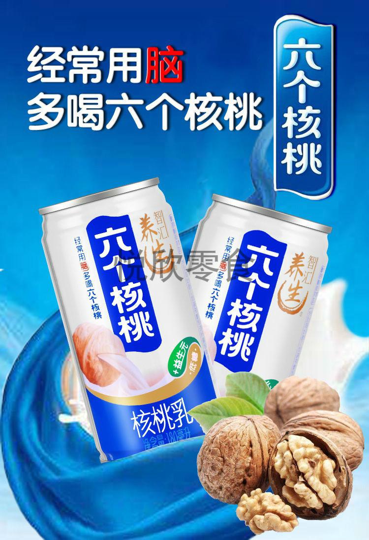 核桃露 180ml*20罐 6个核桃乳饮料整箱精品儿童学生营养早餐奶 中老年