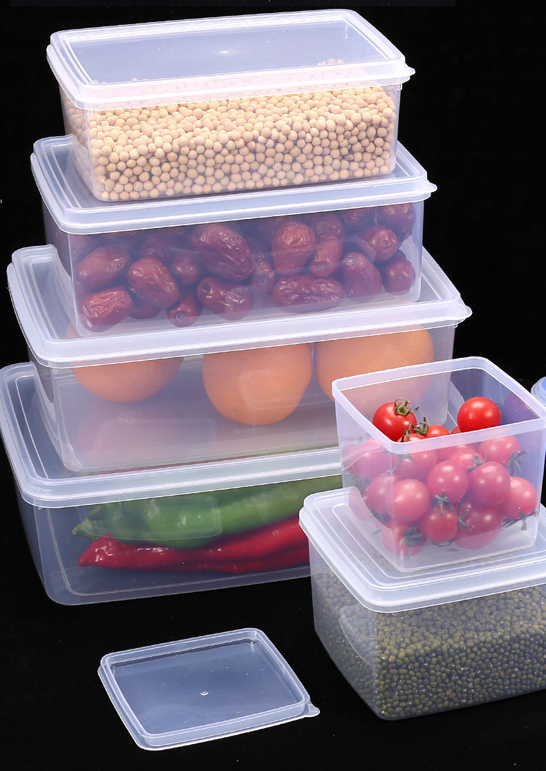 盒长方形透明厨房储物盒冰箱冷藏食品收纳盒大小号塑料盒巨大41827314