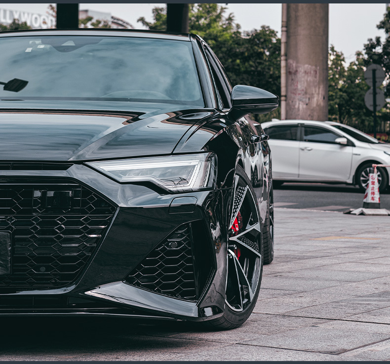 奥迪a6l改装rs6大包围21款奥迪a6改装s6大包围黑武士前杠尾唇套件19琦