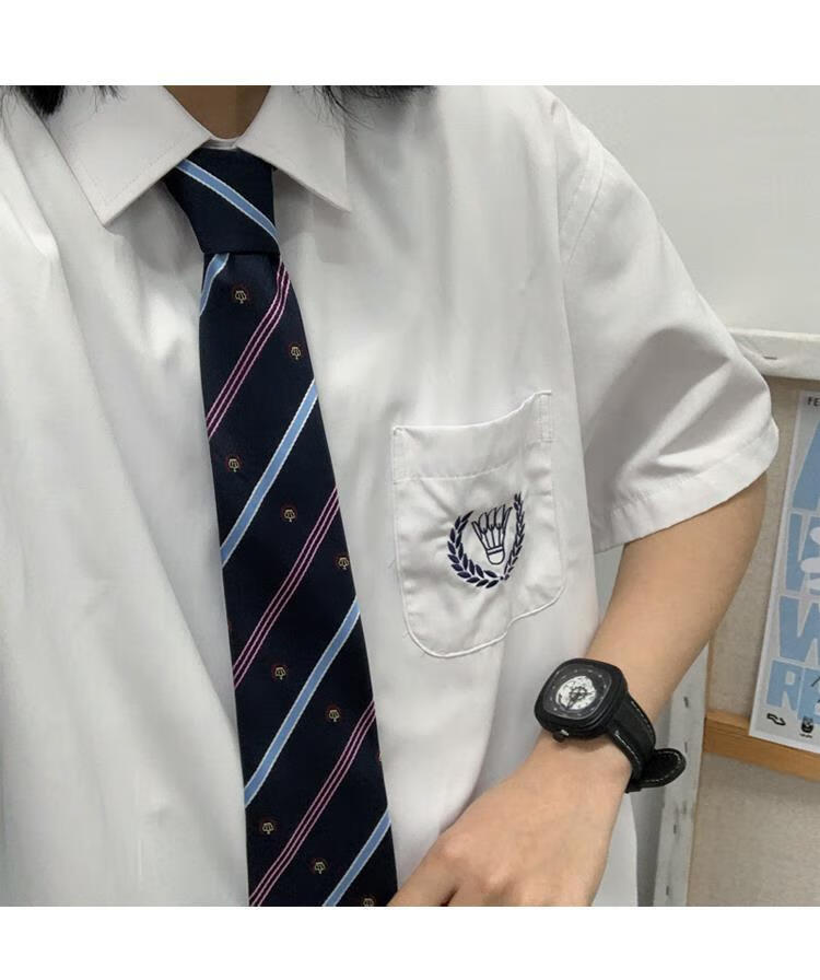 营适yingshidk制服男校园毕业照班服白衬衫短袖英伦学院风初中高中