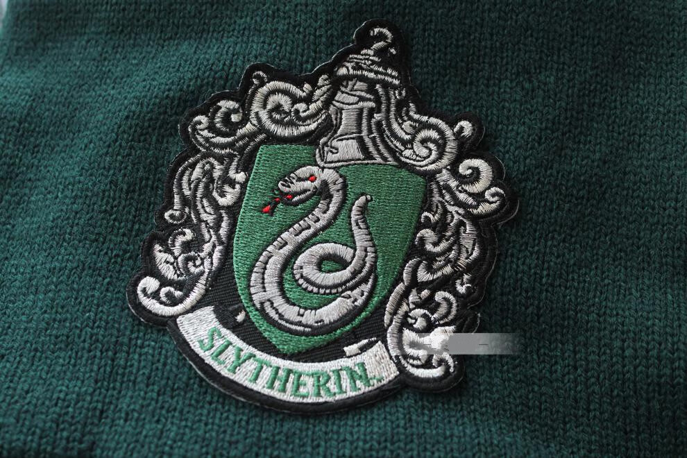 哈利波特 周边 斯莱特林蛇院 刺绣徽章 围巾加长加厚 三代蛇院围巾