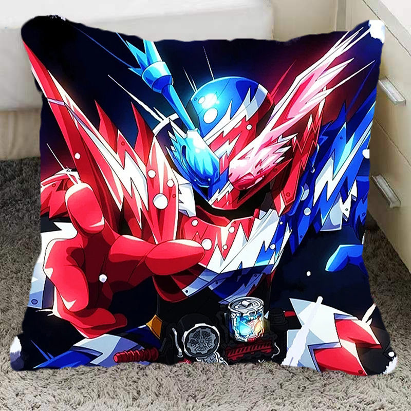 假面骑士抱枕 空我w电王build铠武靠垫二次元动漫卡通枕套可拆洗 14