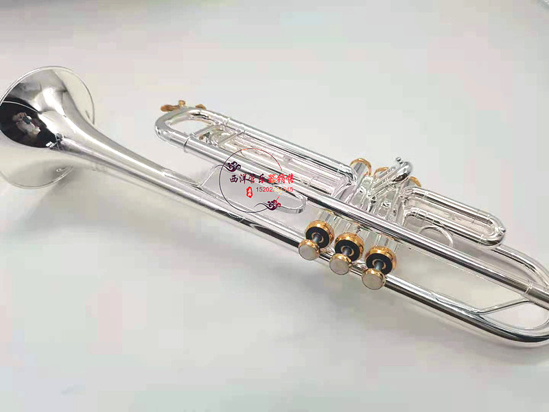 雅马哈小号乐器雅马哈降b调小号ytr8335gs镀银金色小号乐器初学者考级