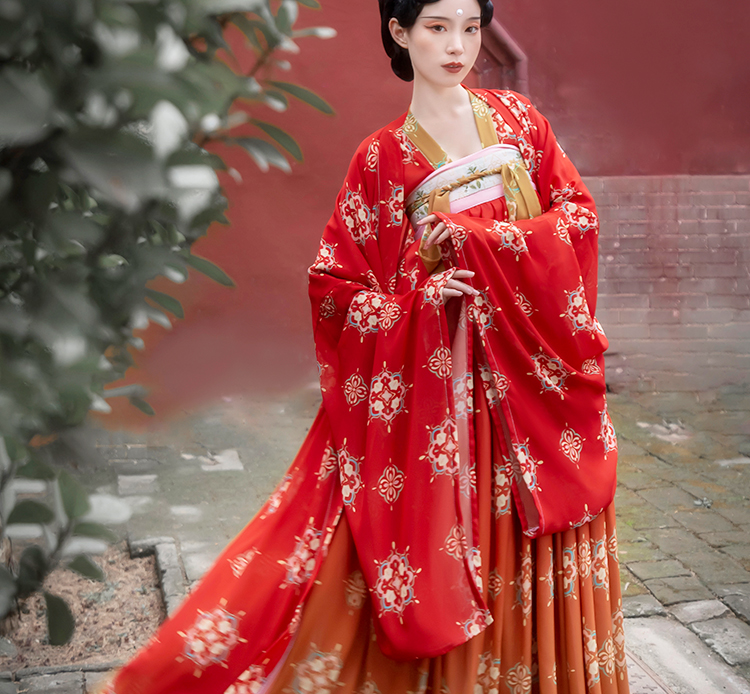古装大码汉服女胖mm200斤超仙显瘦胖妹妹特女装古风丽人愿齐胸3米摆含