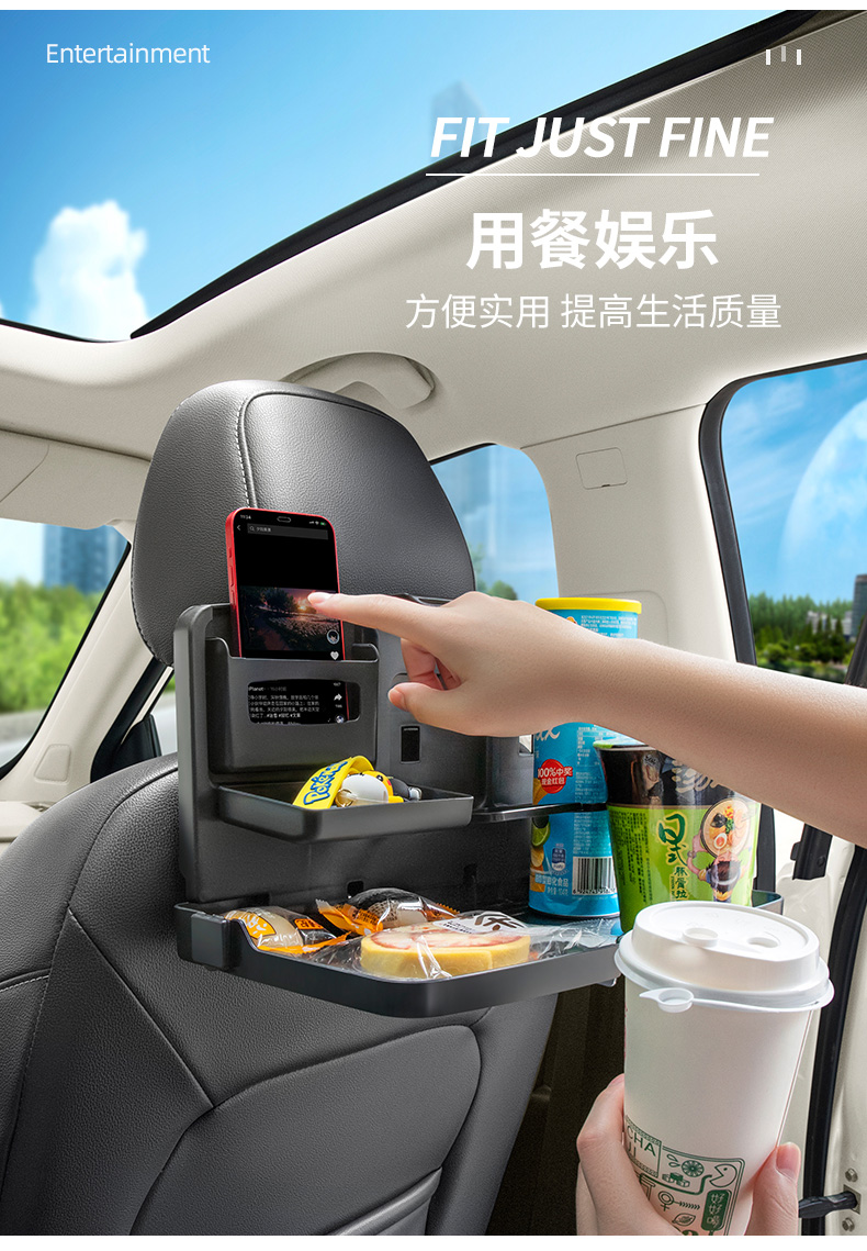 品牌特卖车载小桌板折叠餐桌汽车后座饭桌后排车上吃饭神器车用学习桌