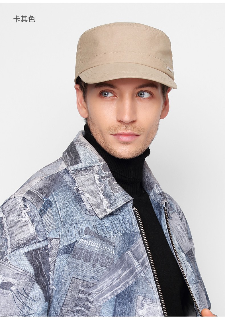 保暖系列纯色时尚平顶帽户外休闲遮阳帽子km-5151 km-5151-15/卡其色