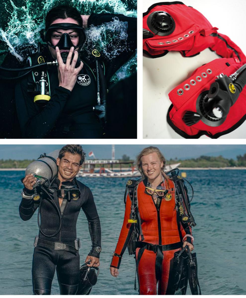 进口意大利潜水装备全套1套装poseidon 波塞冬one wing one harness