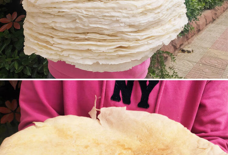 滕州菜煎饼皮 滕州菜煎饼皮纯手工白面杂粮小煎饼枣庄菜煎饼专用饼皮