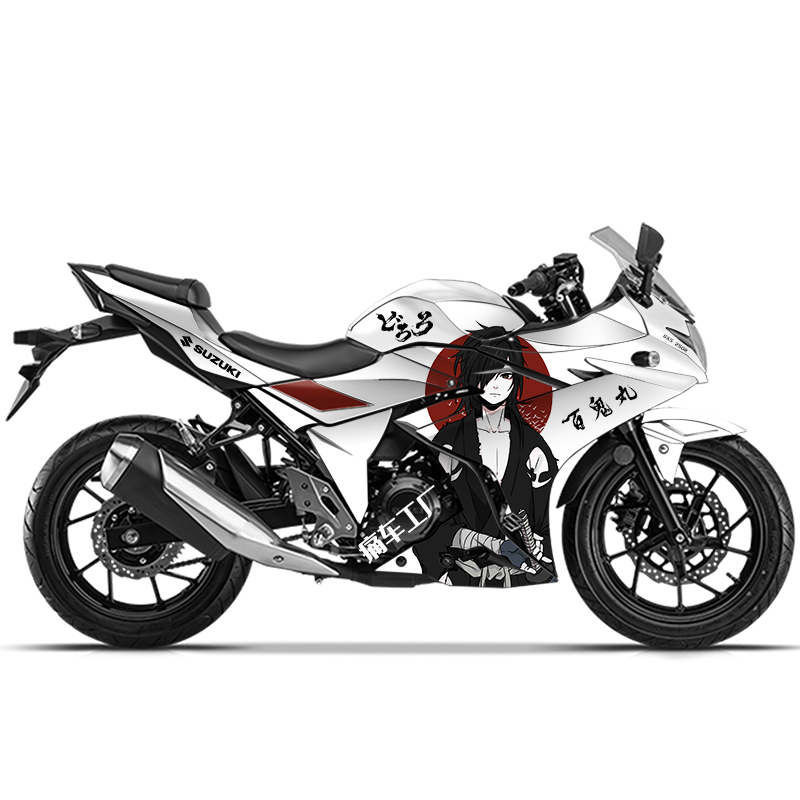 适用于铃木gsx250r版画摩托车身贴纸创意改色贴花改装卡通版画来图