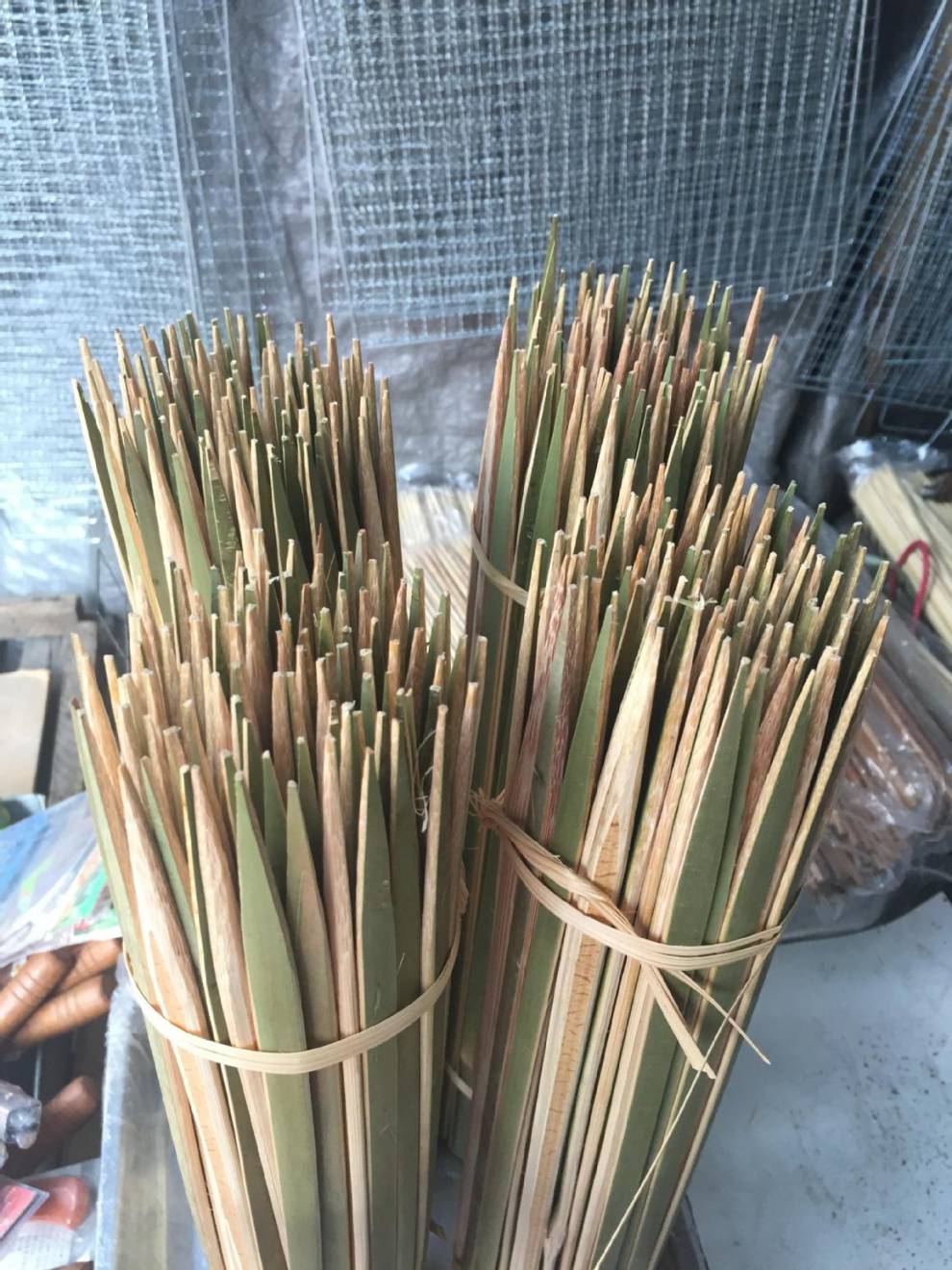火盆烧烤大竹签可订制长405060cm火盘大竹签火盆扁竹针青皮烧烤红柳枝