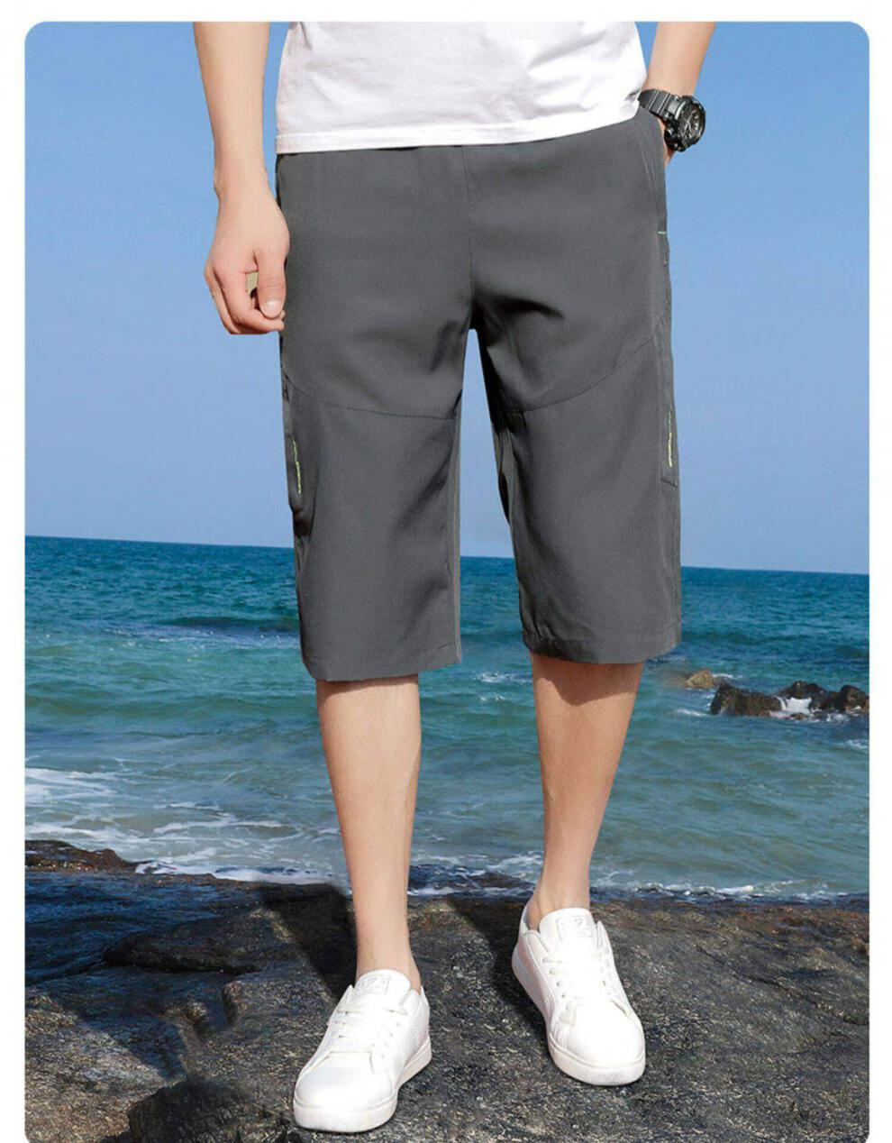 安踏官方运动七分裤冰丝裤速干薄款男士短裤宽松夏季休闲7分裤子跑步