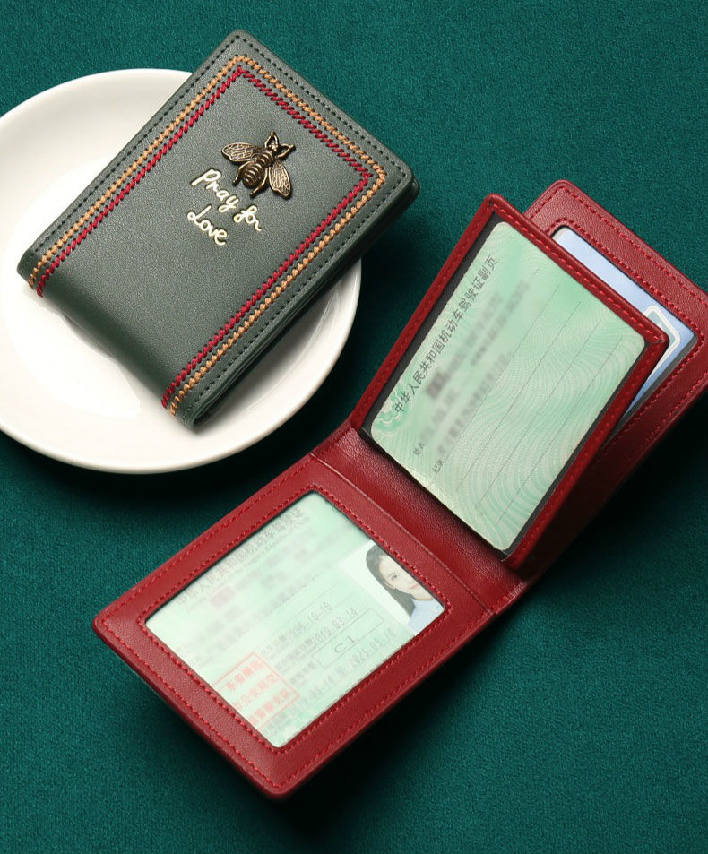 驾驶证皮套真皮男个性网红行驶证二合一多功能卡包驾照保护套 5透明仓