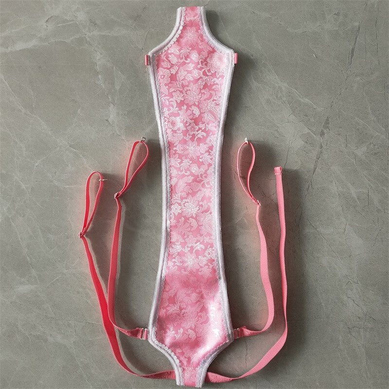 月经带卫生带老式胶皮女隐藏下体用经期内裤生理裤 粉棉缎胶皮 长49宽