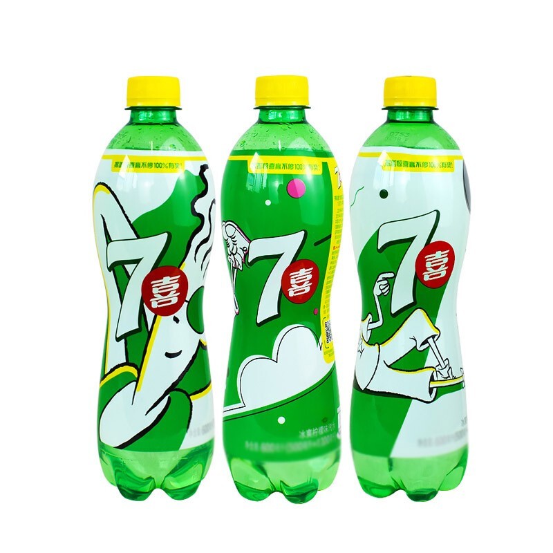 七喜柠檬味碳酸汽水500ml16瓶8瓶24瓶饮料夏季饮品16瓶七喜柠檬味
