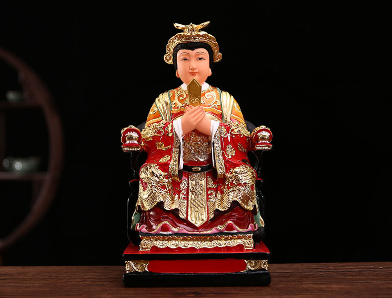 泰山奶奶神像供奉泰山圣母娘娘泰山老母佛像碧霞元君家用树脂摆件 12