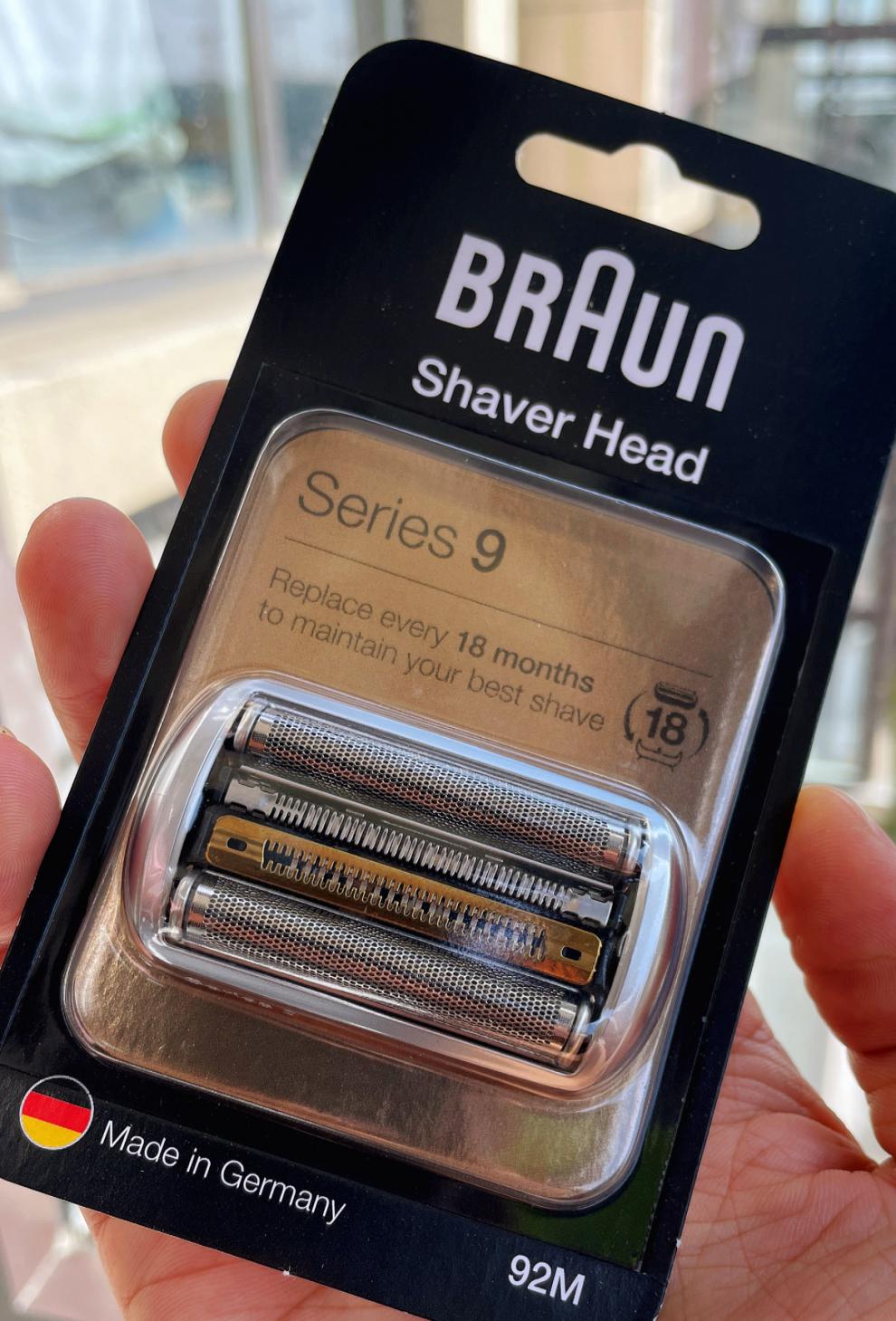 博朗9系刀头新包装 92s 92b 92m电动剃须刀配件刀头 原装进口 亮银色
