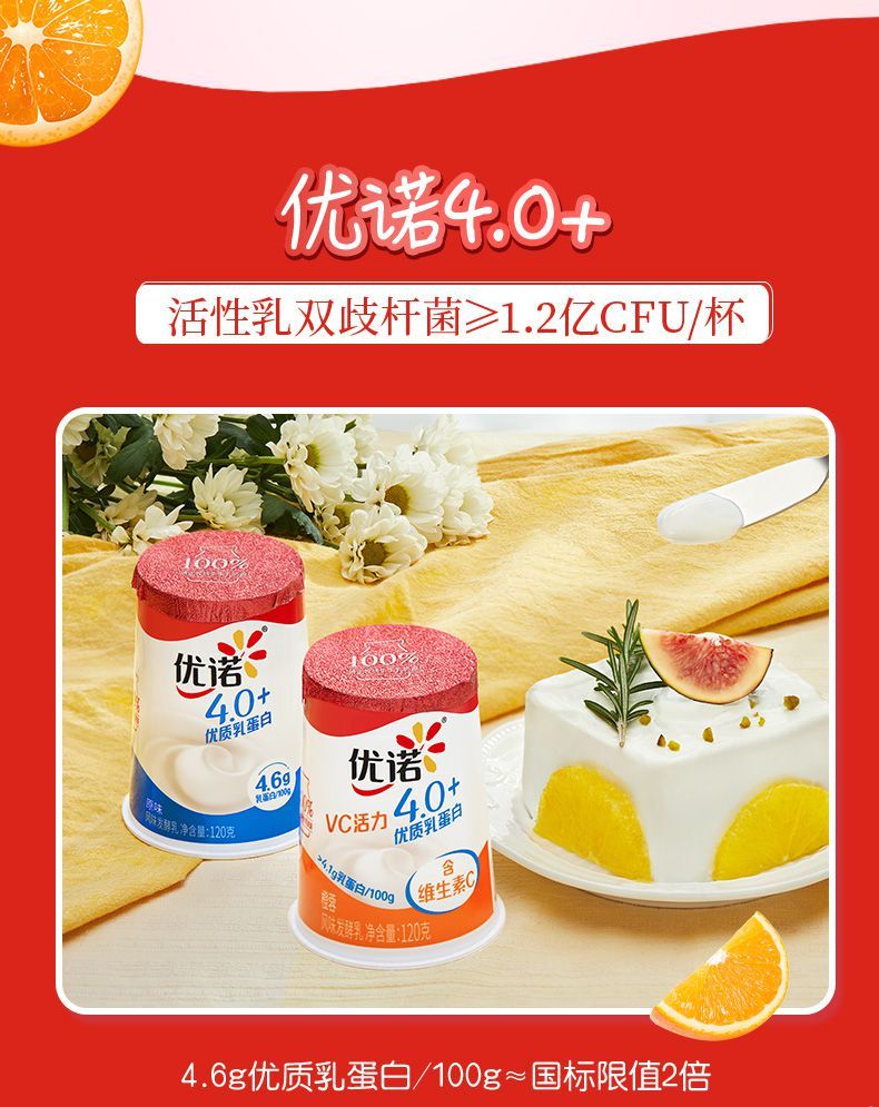 yoplait优诺法式优丝乳酸菌酸奶 蛋白营养果粒生牛乳 整箱 原味135g