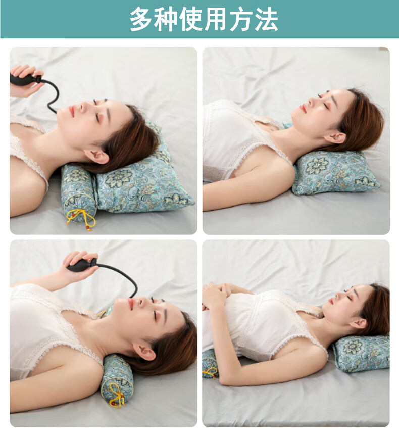 药枕颈椎荞麦决明子颈椎热敷枕头糖果圆柱形硬枕头枕芯护颈枕花睡神紫