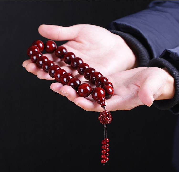 【旗舰京品】小叶紫檀手串手持念珠男女士款盘玩文玩檀香木十八子手链