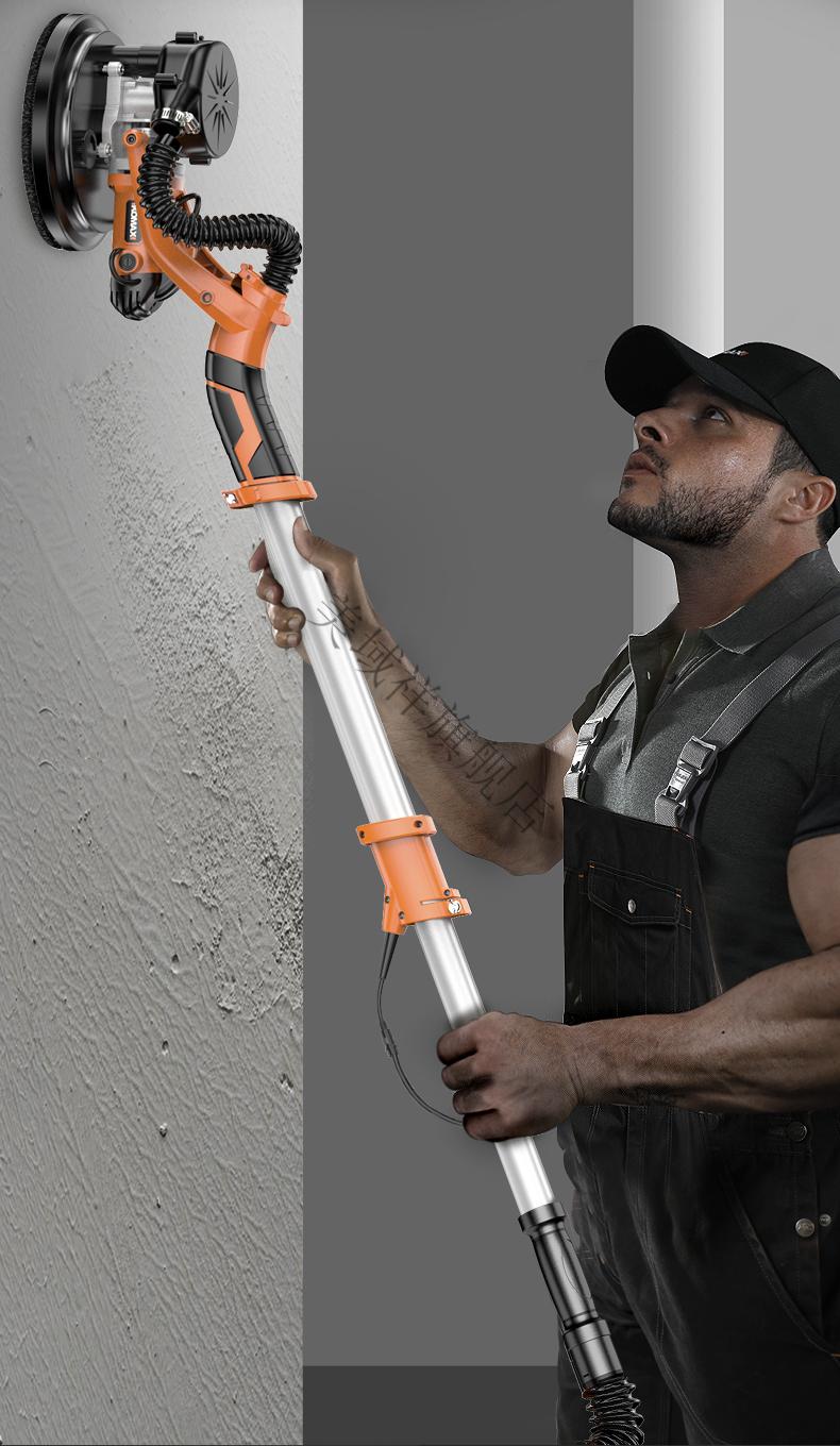 【德国品质】科麦斯墙面打磨机砂纸机无尘自吸抛光机墙壁腻子磨墙机