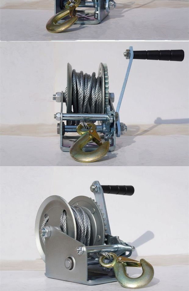 手动滑轮升降器卷扬机小吊机家用手摇绞盘手动提升机小型升降机牵t39