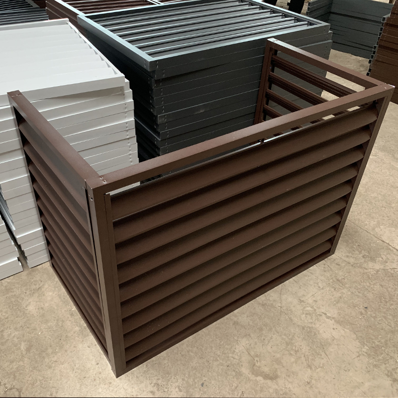 防水防雨铝合金百叶风口铝合金外墙防雨百叶空调外机罩室外百叶窗ys