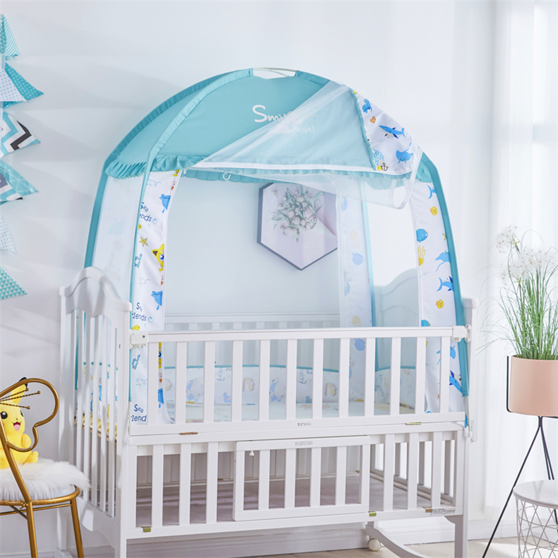 幼儿园小床蚊帐儿童床幼儿园蚊帐婴儿床全罩式通用宝宝床午睡床bb小床