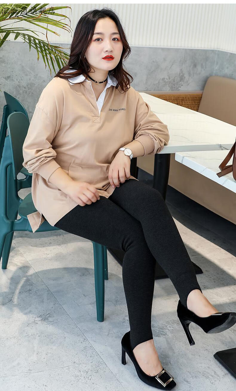 胖女人秋裤冬天加绒加厚加大码打底棉裤子特大码女装胖mm秋冬打底裤袜