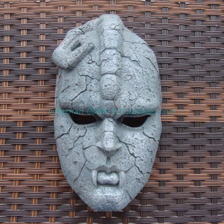 art万圣节恐怖jojo奇妙冒险石像鬼石鬼面具cos石仮面medicos超像 壁挂