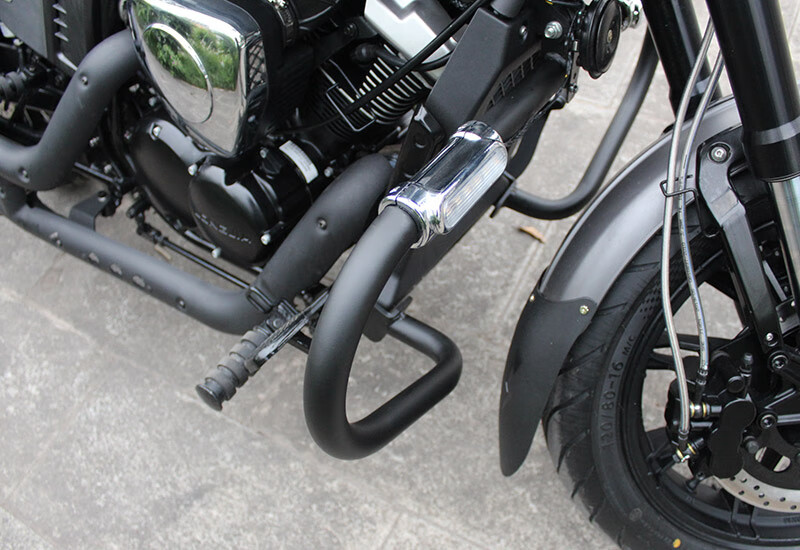 龙嘉v霸摩托车bob大灯罩前后挡泥板挡水板折叠靠背货架边包保险杠 9珠