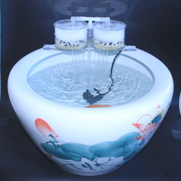陶瓷鱼缸过滤器圆形缸吸便滤盒设备循环水养鱼净化过滤器增氧水泵
