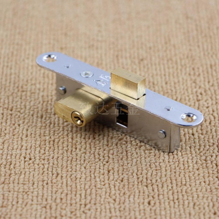 玻璃门锁铝门框锁推拉门锁554铝合金门锁有框玻璃门锁快餐店门锁插芯