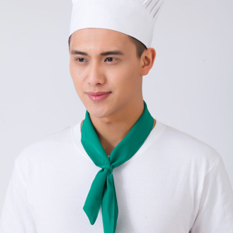 千以扬厨师汗巾领巾围巾酒店厨房领结咖啡中西餐服务员工作三角头巾