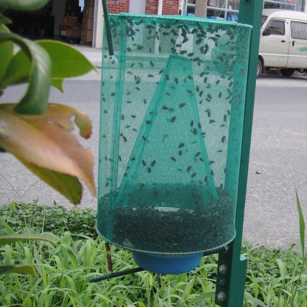 苍蝇笼子户外捕蝇网悬挂式抓苍蝇笼子养殖场灭蝇子神器诱捕灭蝇网 1个