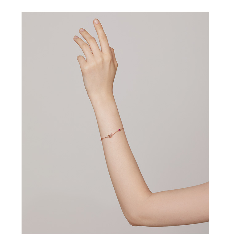 法玛莎925纯银手链女ins小众设计简约百搭感送闺蜜生日礼物 原创无毛