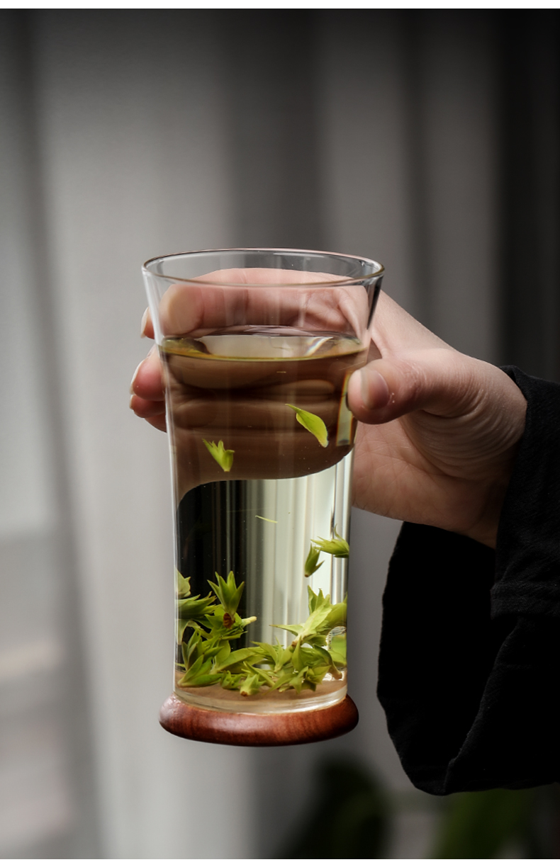 西湖龙井玻璃杯 泡绿茶专用玻璃杯单层茶叶杯透明西湖龙井茶杯冲泡杯