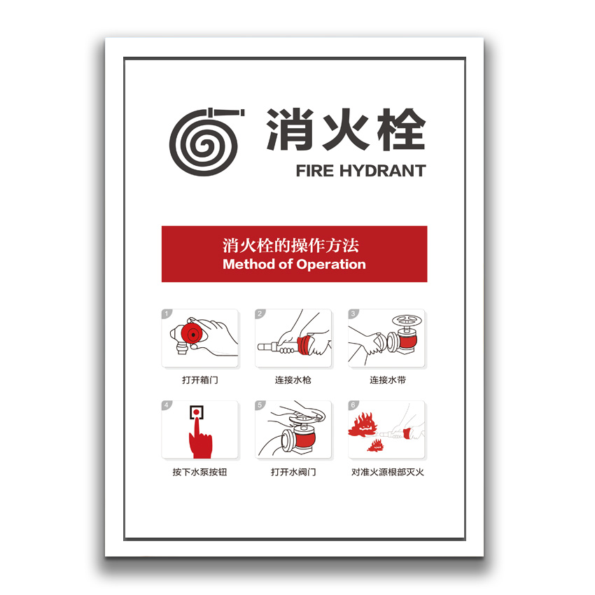 消火栓箱遮挡贴纸企业安全标语消防栓自粘防水贴画个性墙贴纸k480k481